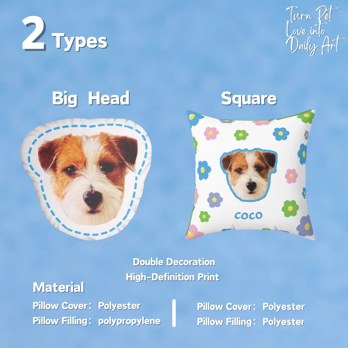 Custom Pet Face Pillow