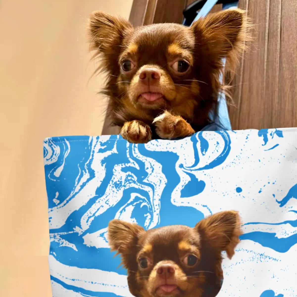 Custom Pet Face Tote Bag