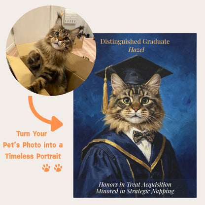 Custom Pet Graduation Portrait