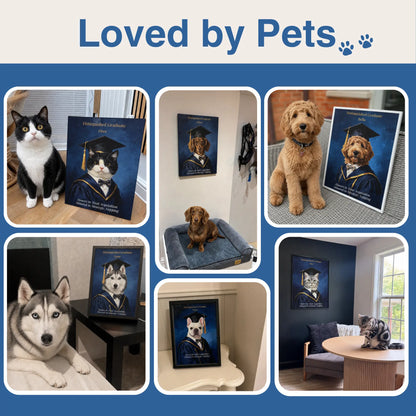 Custom Pet Graduation Portrait