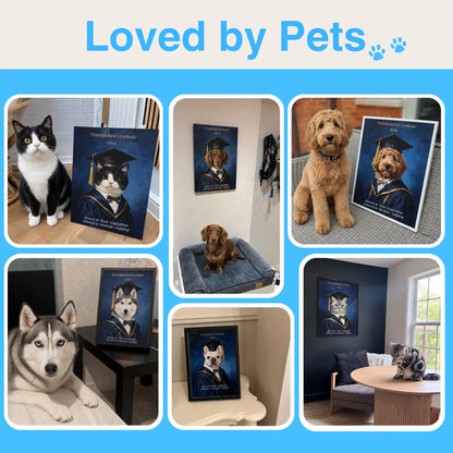 Custom Pet Graduation Portrait