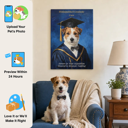 Custom Pet Graduation Portrait
