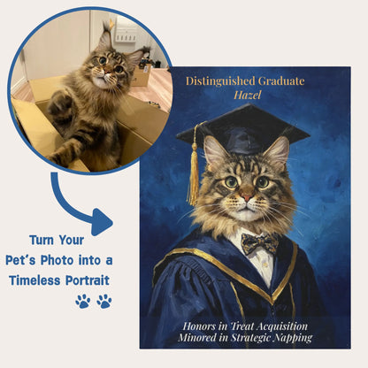 Custom Pet Graduation Portrait