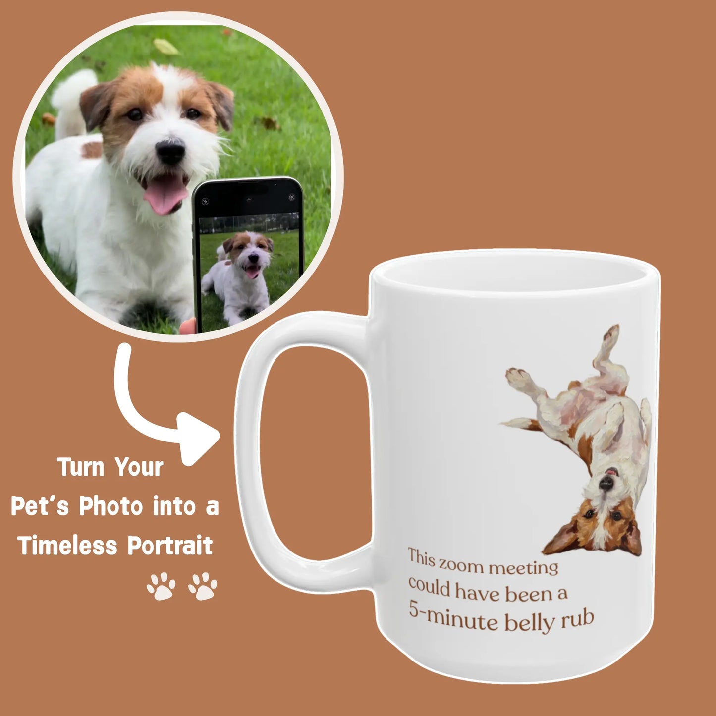 Custom Pet Face Mug Birthday Anniversary Gift 15oz/450ml