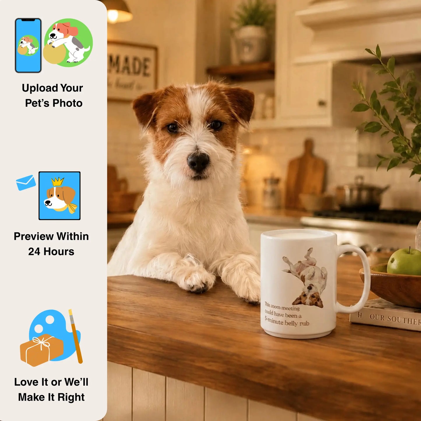 Custom Pet Face Mug Birthday Anniversary Gift 15oz/450ml