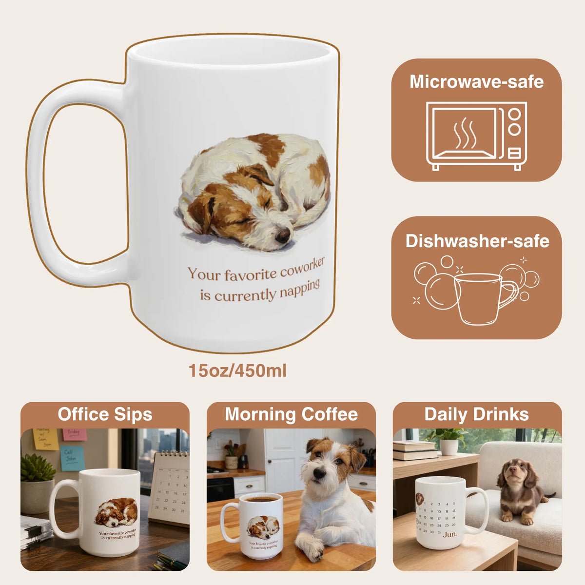 Custom Pet Face Mug Birthday Anniversary Gift 15oz/450ml