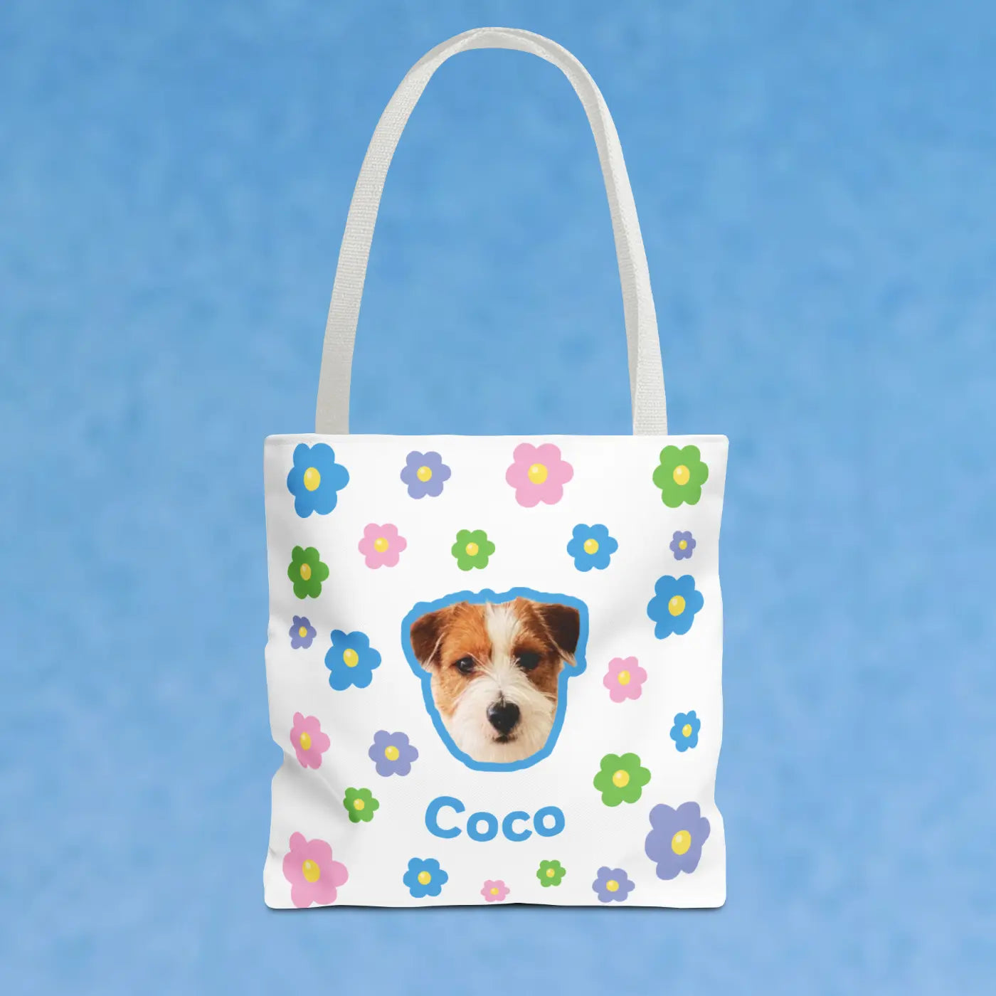 Custom Pet Face Tote Bag