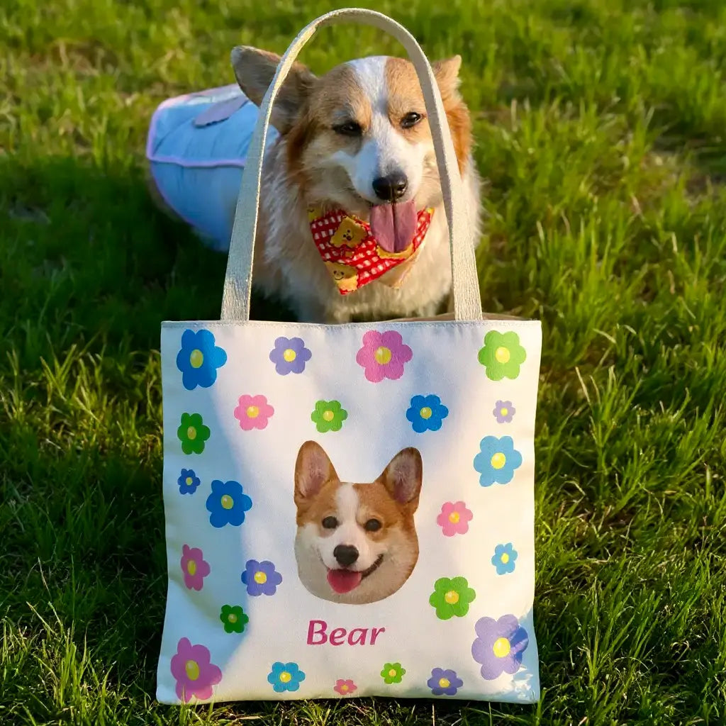 Custom Pet Face Tote Bag
